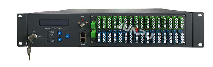網制御を用いるJunpu Catv Gpon 64の港Wdm Edfa 1550nmの視覚のアンプ18dbm 1