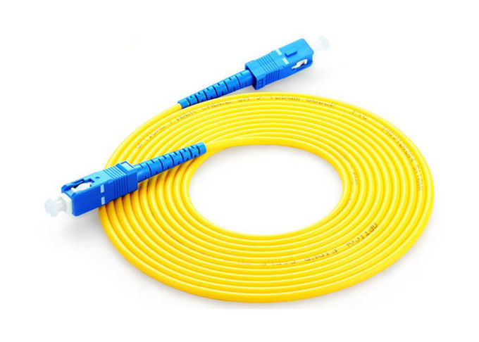 3Mの単一モード繊維パッチは黄色い色のLC 3mmの単信にLCをケーブルで通信します 1