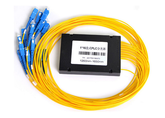 FTTXシステムのためのSC UPCのコネクターの1X16 PLCの繊維光学のディバイダー箱 0